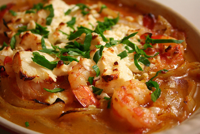garides saganaki